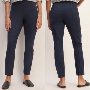 Everlane Bi-Stretch Blue Elastic Waist Pants Womens Size 6 Trousers Minimalist‎